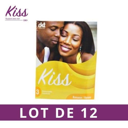 Kiss Lot de 12 Préservatifs Banane