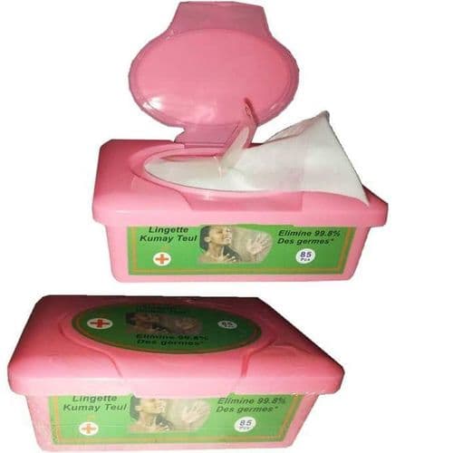 Lingettes Nettoyantes Hygiène Intime Femme - Boîte 85 Pièces - Avec Couvercle Refermable